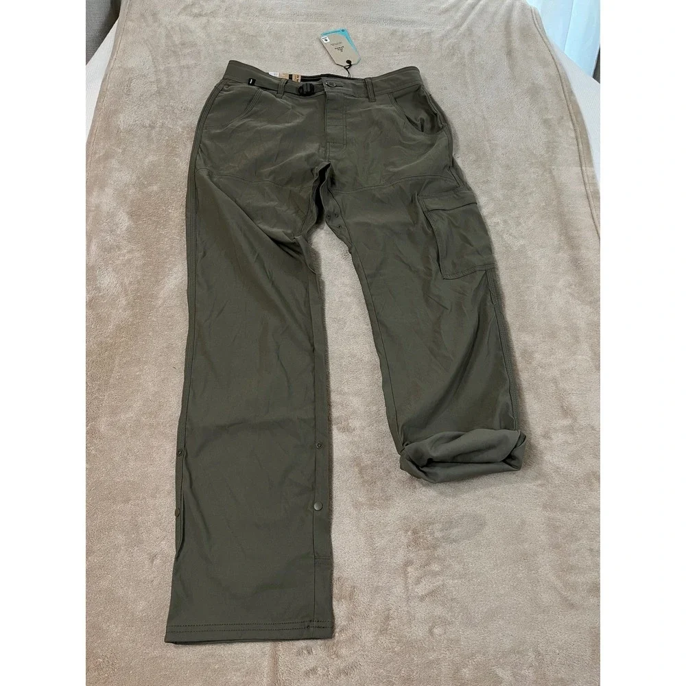 Prana Stretch Zion Pant II Men's 31x32 Green Hiking Cargo Pants 1969791 $95 NEW